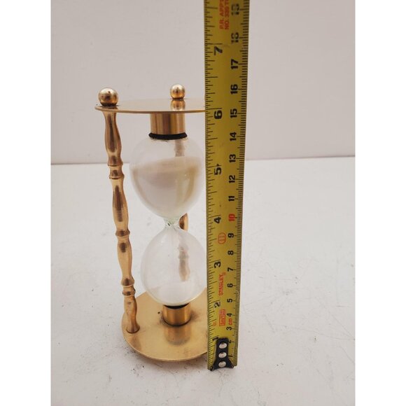 Vintage Gold Toned Brass Hourglass/ Penco Decorative Brass 12.5 Minute Timer, - Picture 9 of 10
